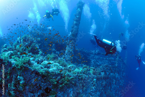 Wallpaper Mural wreck - shipwreck) in scuba divers' slang - a type of dive in which a descent is made to sunken ships or objects. Often such a dive involves penetration into the overhead environment (cabins, holds of Torontodigital.ca