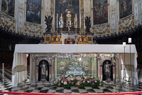 Bergamo, Italy - June 17, 2024 - interior of the Bergamo Cathedral - Cattedrale di Sant'Alessandro photo