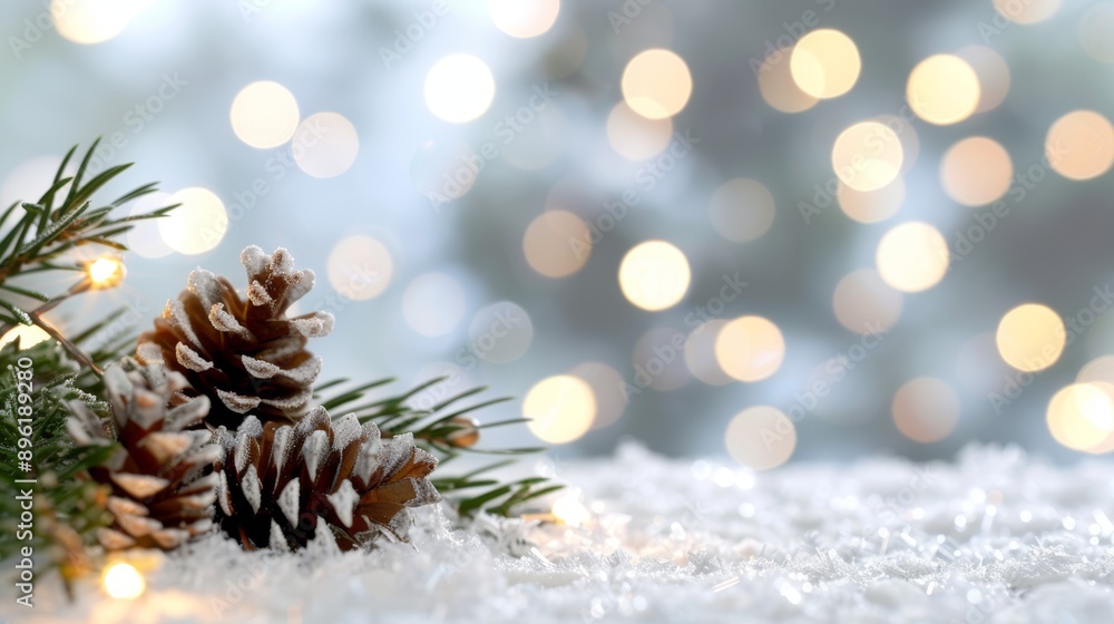 A Christmas tree with pine cones on it A Christmas tree with pine cones on it