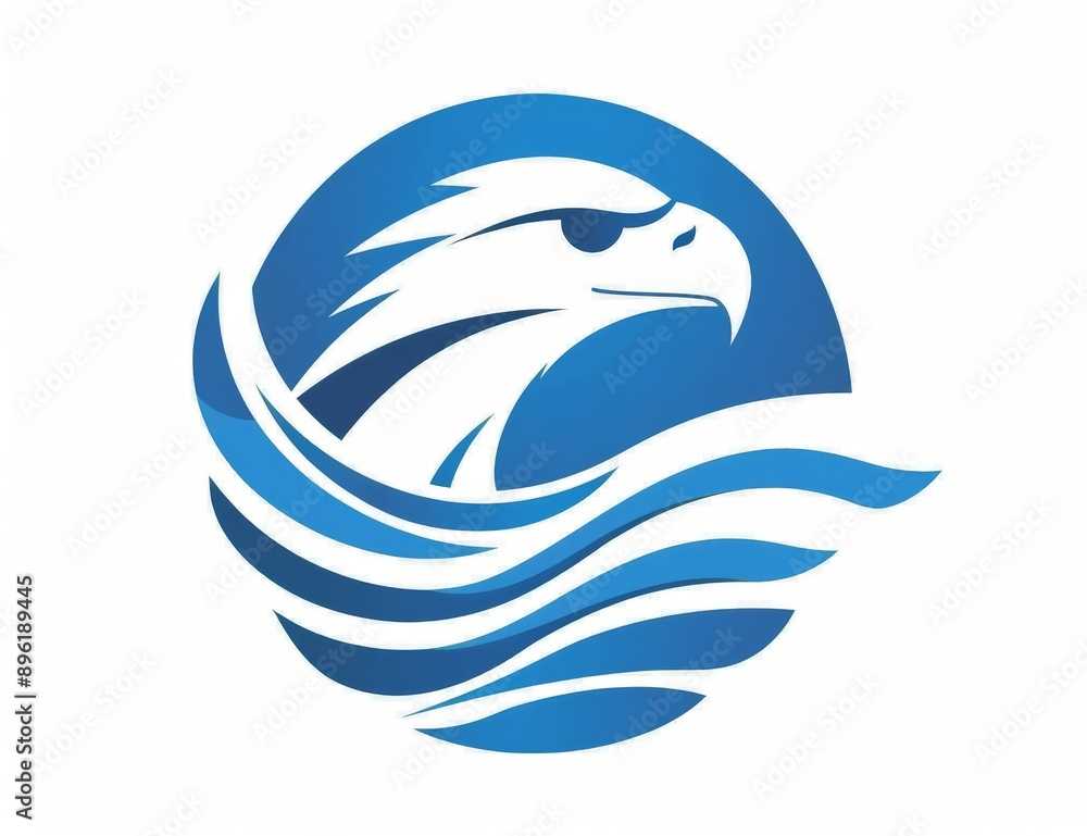 An eagle, hawk, and bird icon has been incorporated into a modern business concept An eagle, hawk, and bird icon has been incorporated into a modern business concept