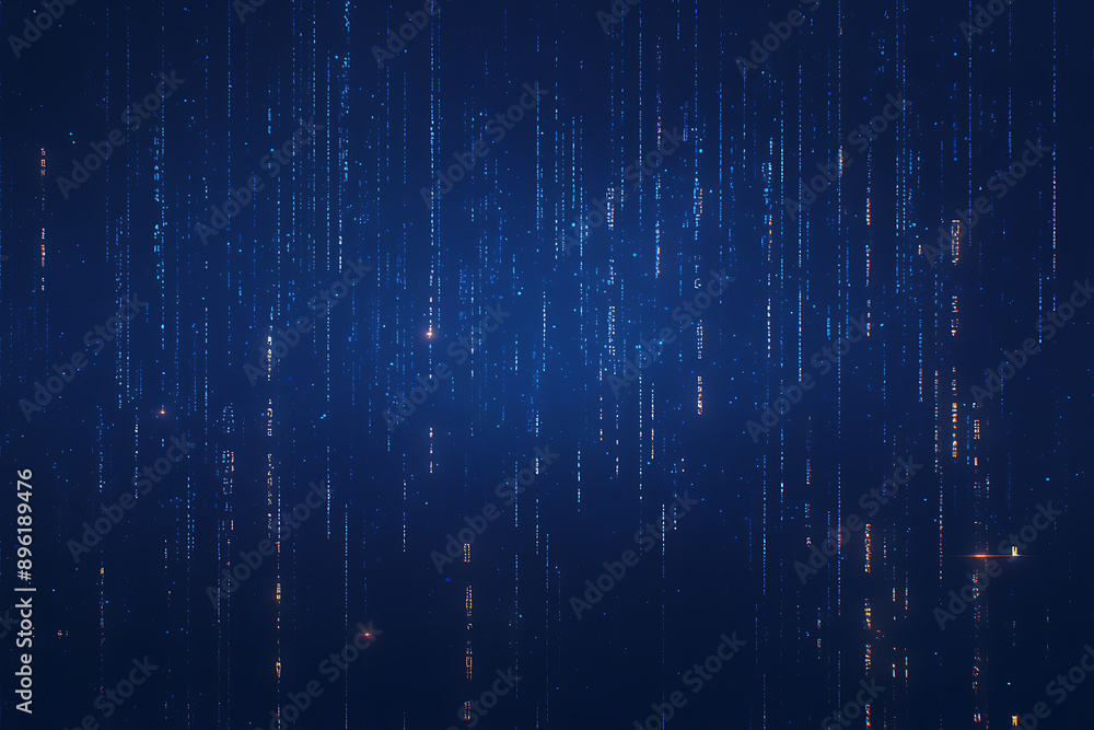 A binary background with dark blue and touches of neon highlights creating a technological and futuristic aesthetic A binary background with dark blue and touches of neon highlights creating a technological and futuristic aesthetic