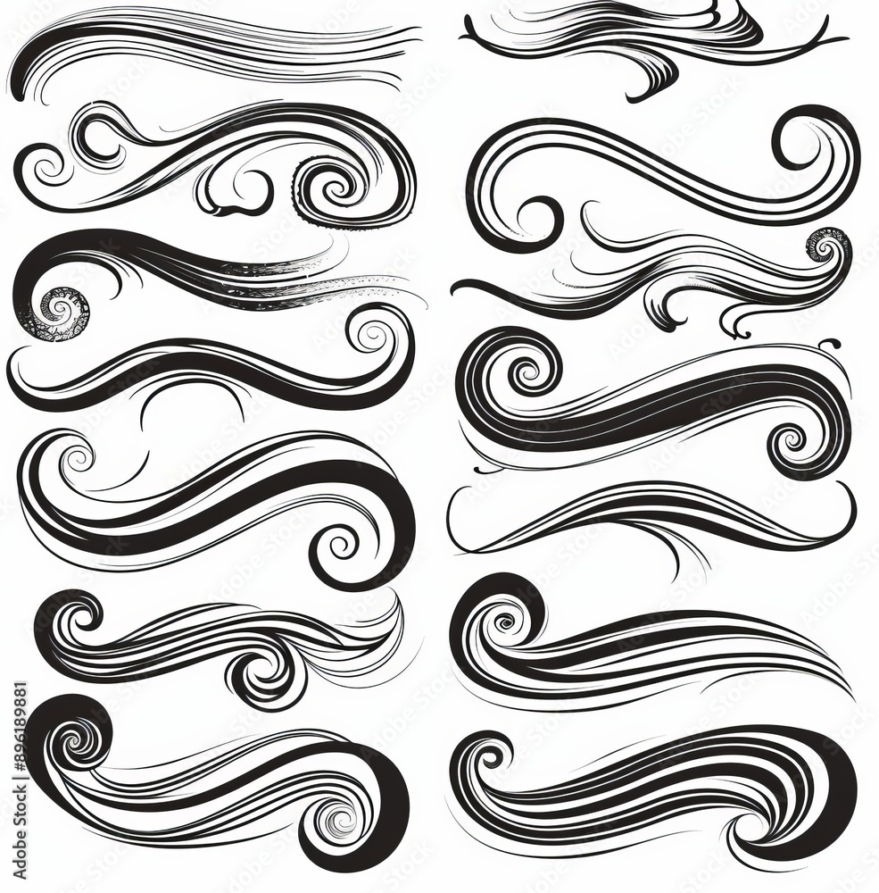 Decorate your page and design with this set of decorative calligraphic elements and swirl dividers. Decorate your page and design with this set of decorative calligraphic elements and swirl dividers.