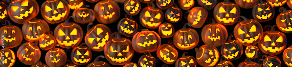 Concept of Halloween pattern with pumpkins. Vector. Concept of Halloween pattern with pumpkins. Vector.