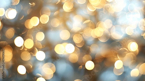 The image is a blurry, glowing, and colorful scene of a tree with many small