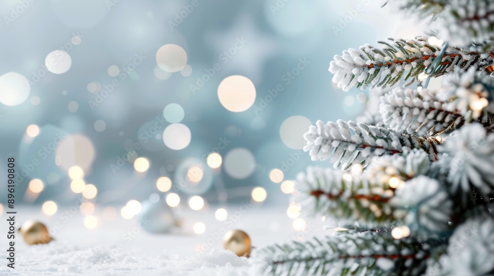 A Christmas tree with lights and ornaments on it A Christmas tree with lights and ornaments on it