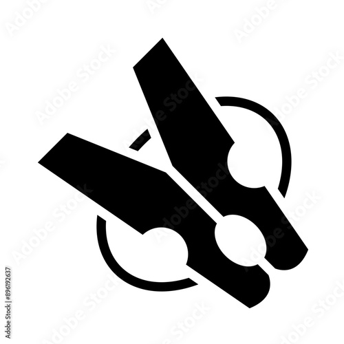 Clothes Peg Vector Glyph Icon Design