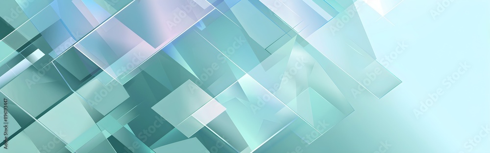 Fototapeta premium Luminous Fragments Geometric abstract background wallpaper