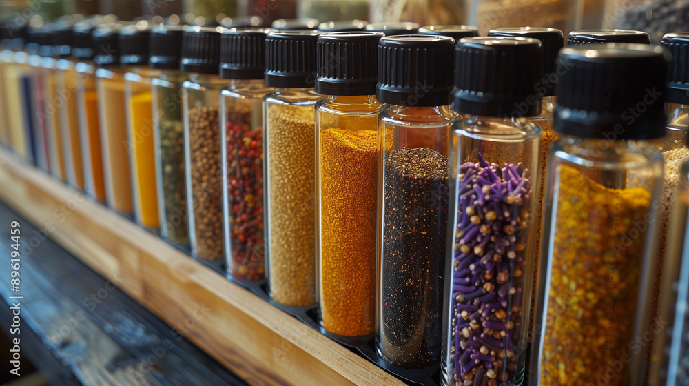 A variety of spices in jars A variety of spices in jars