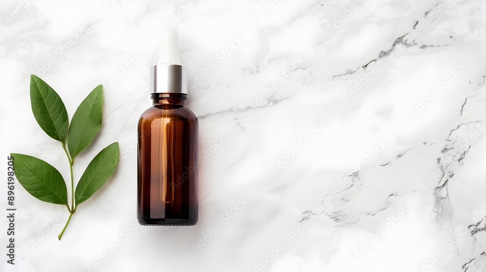 Serum Bottle with Green Leaves on Marble Background Revitalize Skin s Youthful Glow Serum Bottle with Green Leaves on Marble Background Revitalize Skin s Youthful Glow