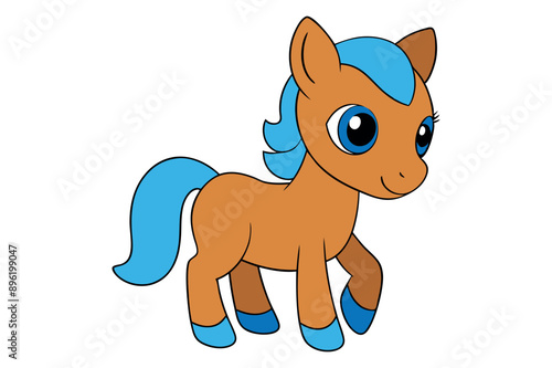 Baby Horse vector art illustration