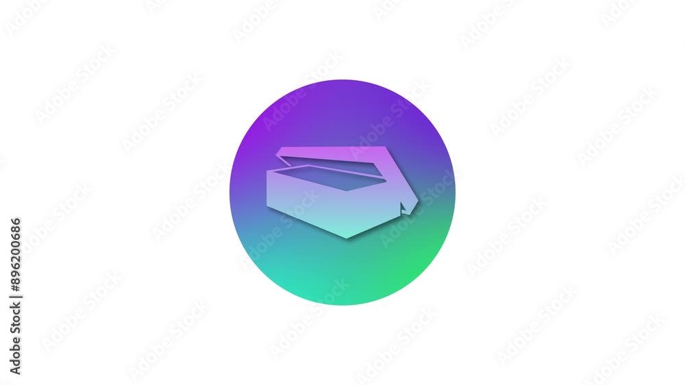 Index card icon gradient color simple shape circle animation white background Index card icon gradient color simple shape circle animation white background