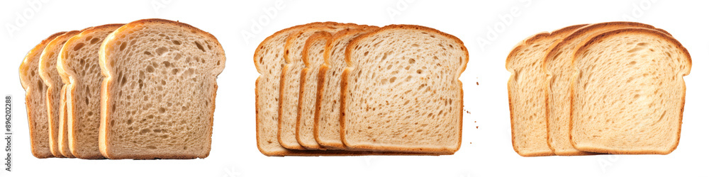 Bread slice png cut out element set Bread slice png cut out element set