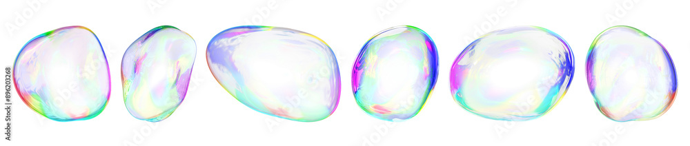 PNG Gradient bubble geometric shape cut out element set PNG Gradient bubble geometric shape cut out element set