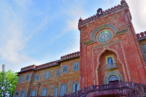 Italy, Florence, 14 July 2024
external facade of the ancient Sammezzano Castle located in Reggello in Tuscany and currently in a state of abandonment photo