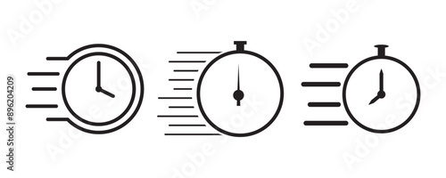 Timer icon. Stopwatch vector set. time countdown clock icon. Stop watch isolated on white background. eps 10,