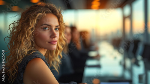 corporate women in leadership roles within their workplace environment