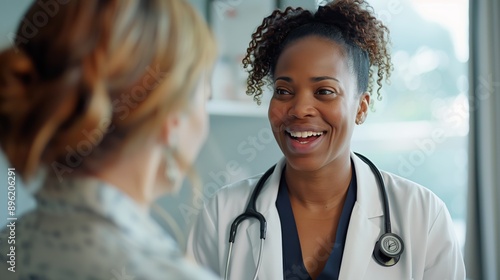 Consultation with a doctor in a doctor's office in a clinic 