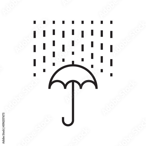 umbrella protection concept icon vector eps