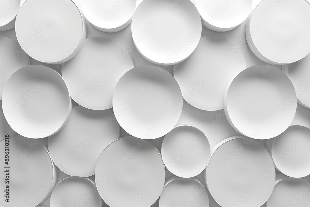 Abstract geometric circles white background Abstract geometric circles white background