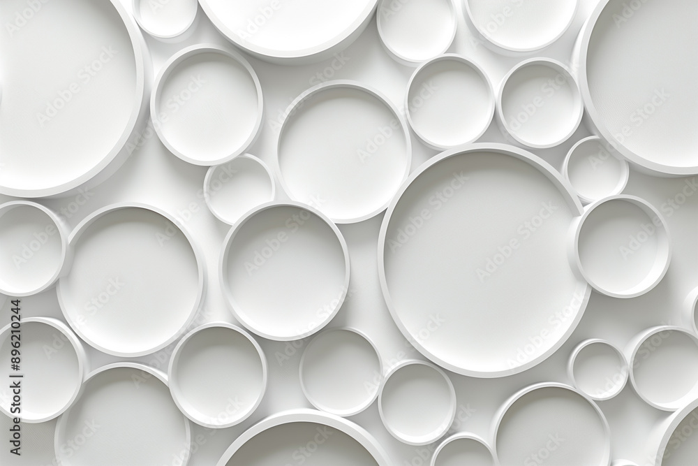 Abstract geometric circles white background Abstract geometric circles white background