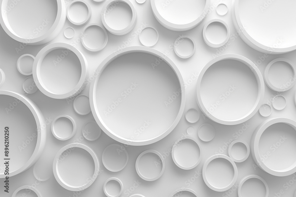 Abstract geometric circles white background Abstract geometric circles white background