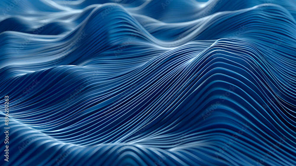 Technological background. Blue waves symbolize large data flows. Technological background. Blue waves symbolize large data flows.