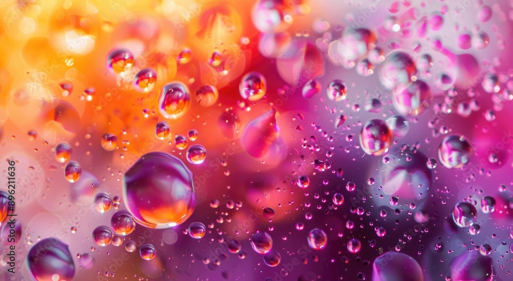 Water Droplets on a Gradient Background Water Droplets on a Gradient Background
