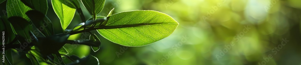 Close-Up of a Leaf Illuminated by Sunlight Close-Up of a Leaf Illuminated by Sunlight