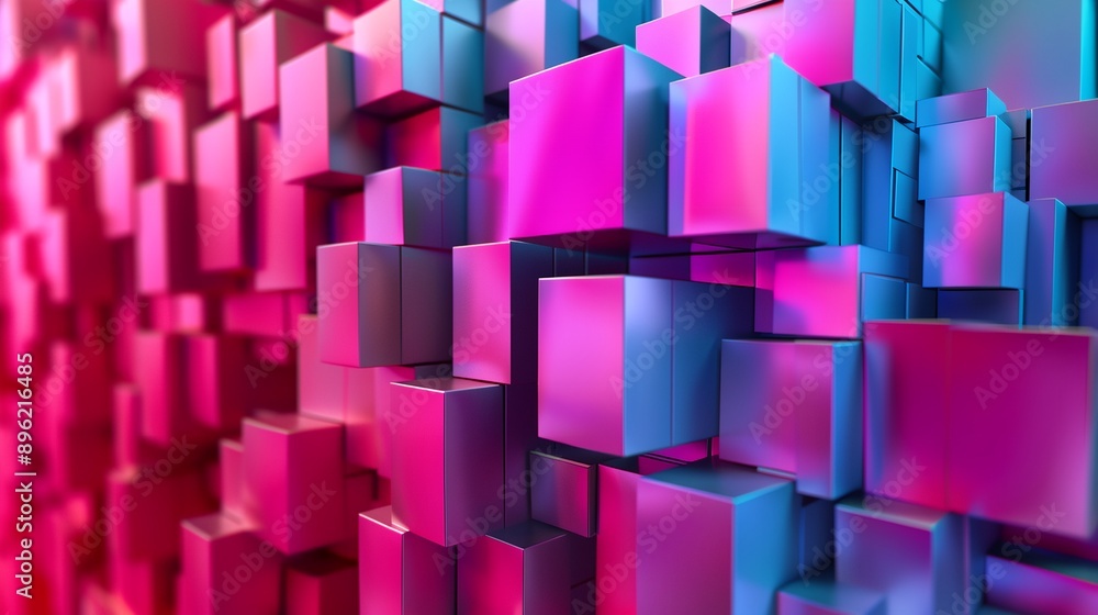 a colorful wall with many square shapes on it's sides a colorful wall with many square shapes on it's sides