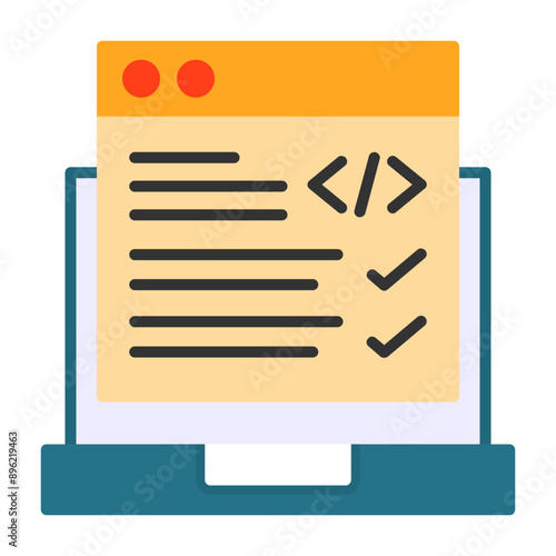 Code Correction Vector Icon Design