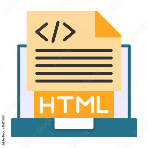 Html File Vector Icon Design