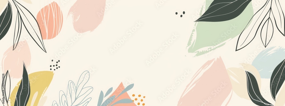 Abstract Floral Design with Pastel Tones Abstract Floral Design with Pastel Tones