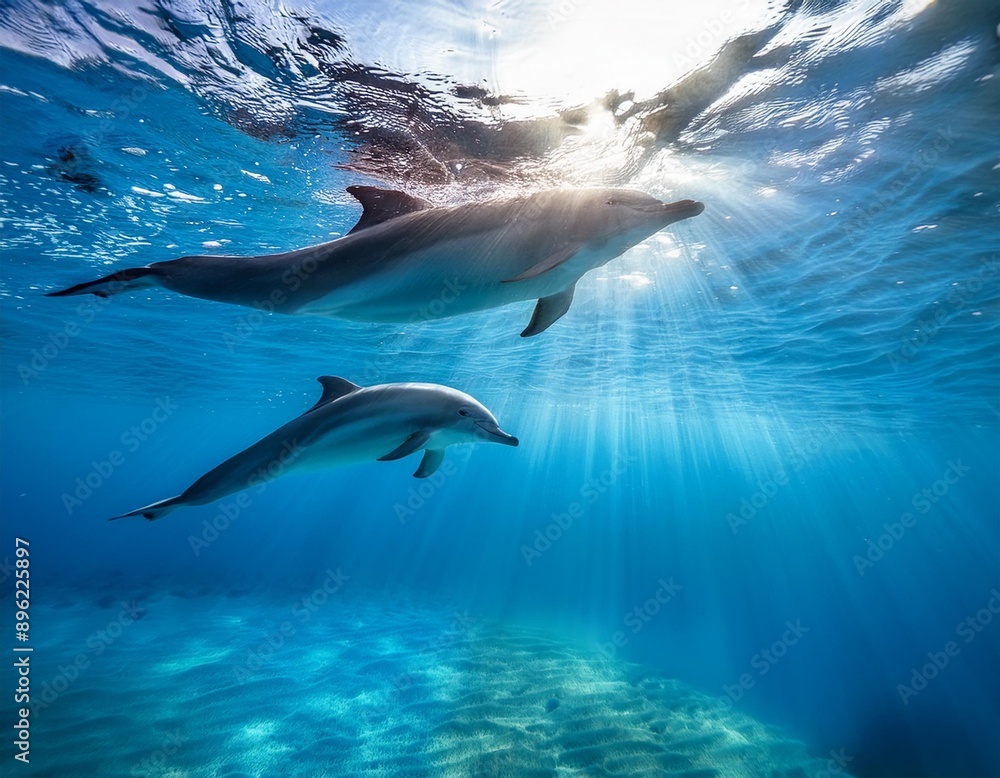 Delfin im Ozean - Unterwasseraufnahme
Delfin im Ozean - Unterwasseraufnahme