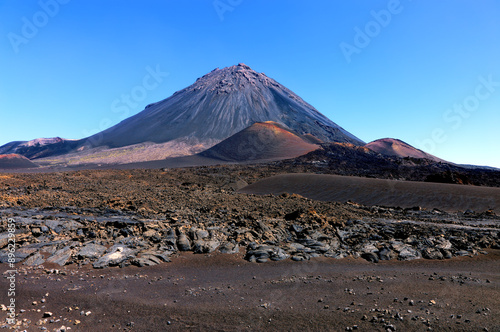 Volcano Pico do Fogo, Cha das Caldeiras, Island Fogo, Island of Fire, Cape Verde, Cabo Verde, Africa.
