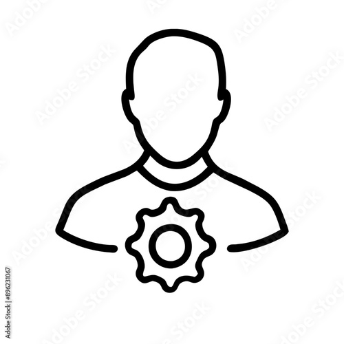 Mann Zahnrad Symbol 