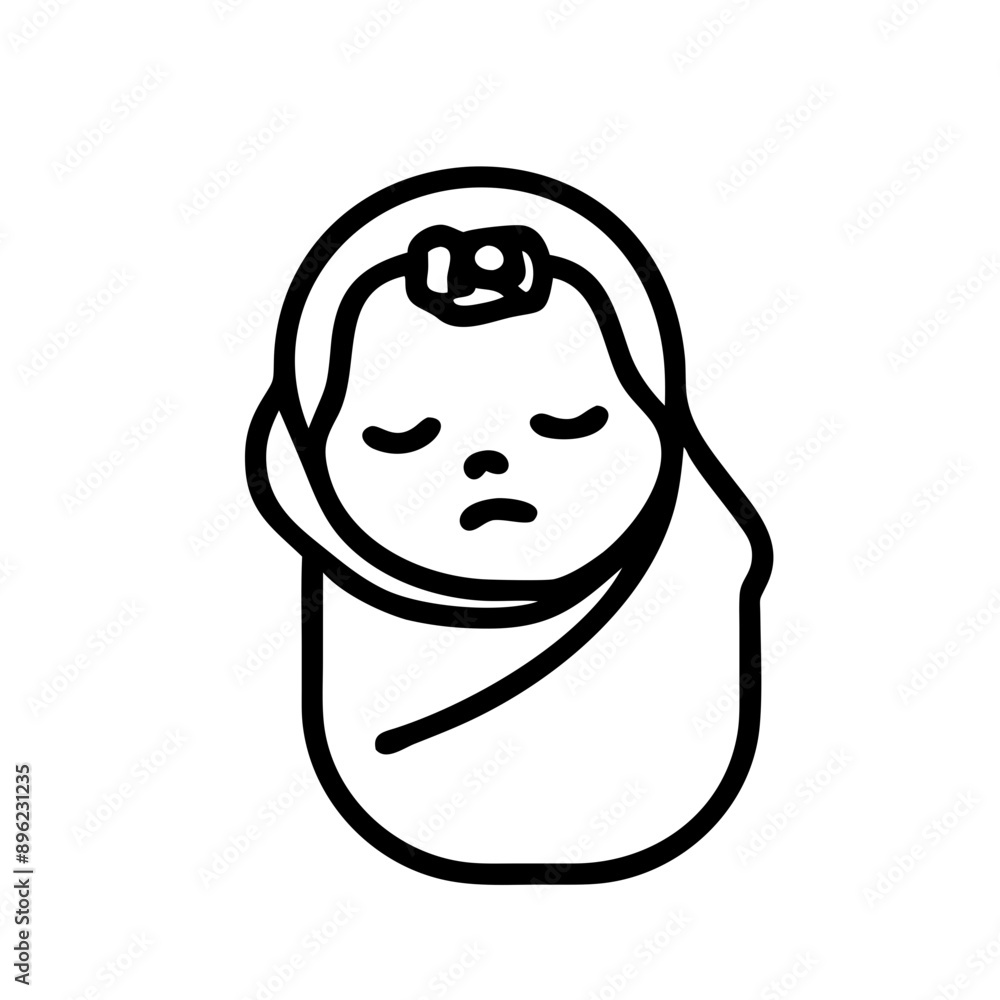 Baby Mädchen, Junge, schlafend Symbol Baby Mädchen, Junge, schlafend Symbol
