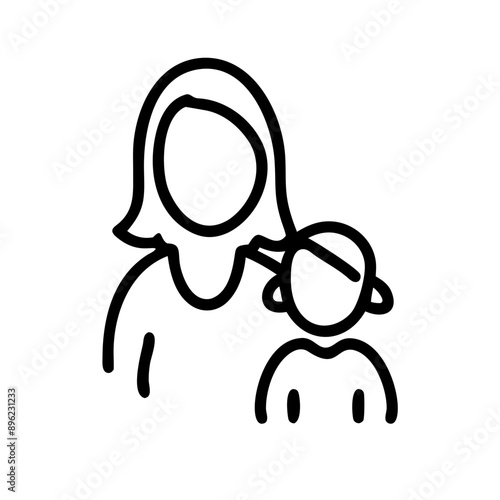 Mutter Mama Oma und kind Symbol 