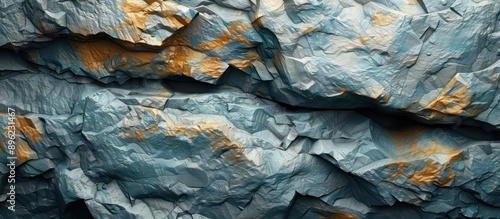 Rough Stone Mountain Rock Texture as Background, Copy Space