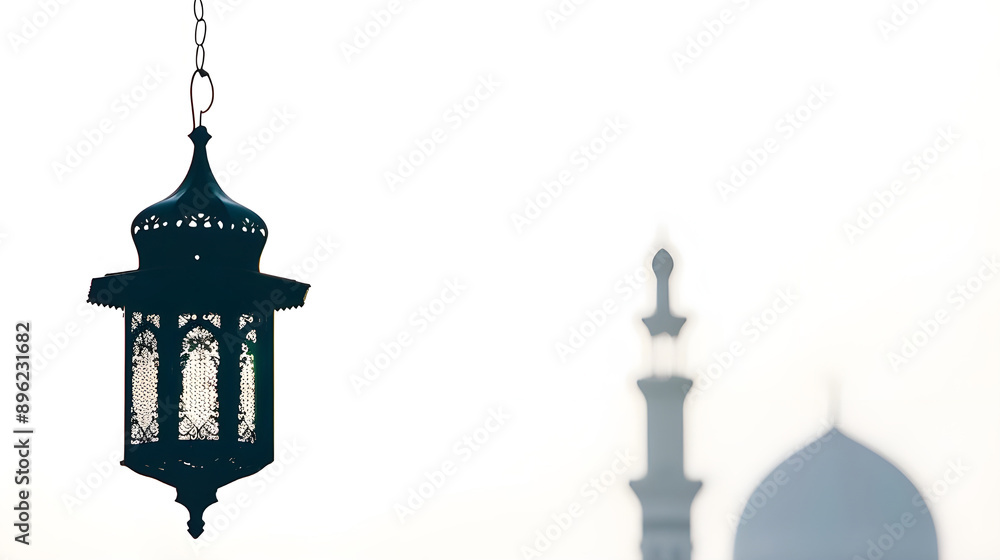 Ornate Lantern Hanging in Front of a Mosque Ornate Lantern Hanging in Front of a Mosque