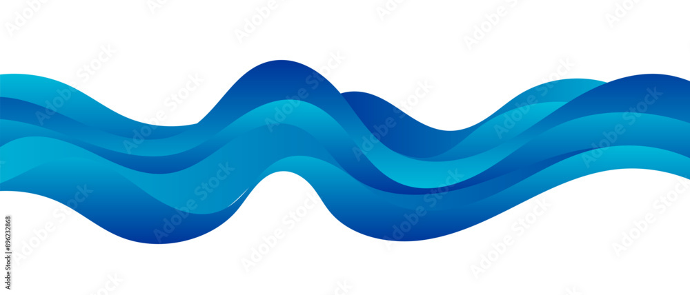 abstract blue wavy shapes on a white background. flowing blue waves abstract background concept. abstract blue wavy shapes on a white background. flowing blue waves abstract background concept.