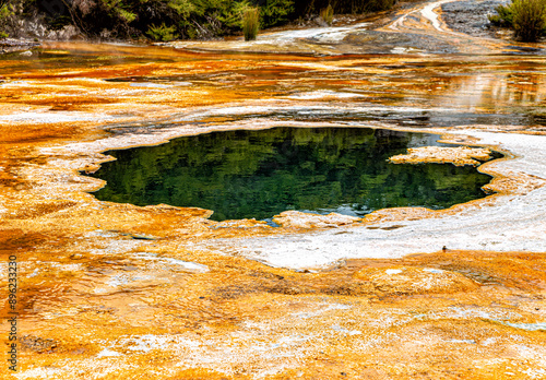 Hochstetter's Pool, Orakei Korako Park, Taupo, North Island, New Zealand, Oceania. photo