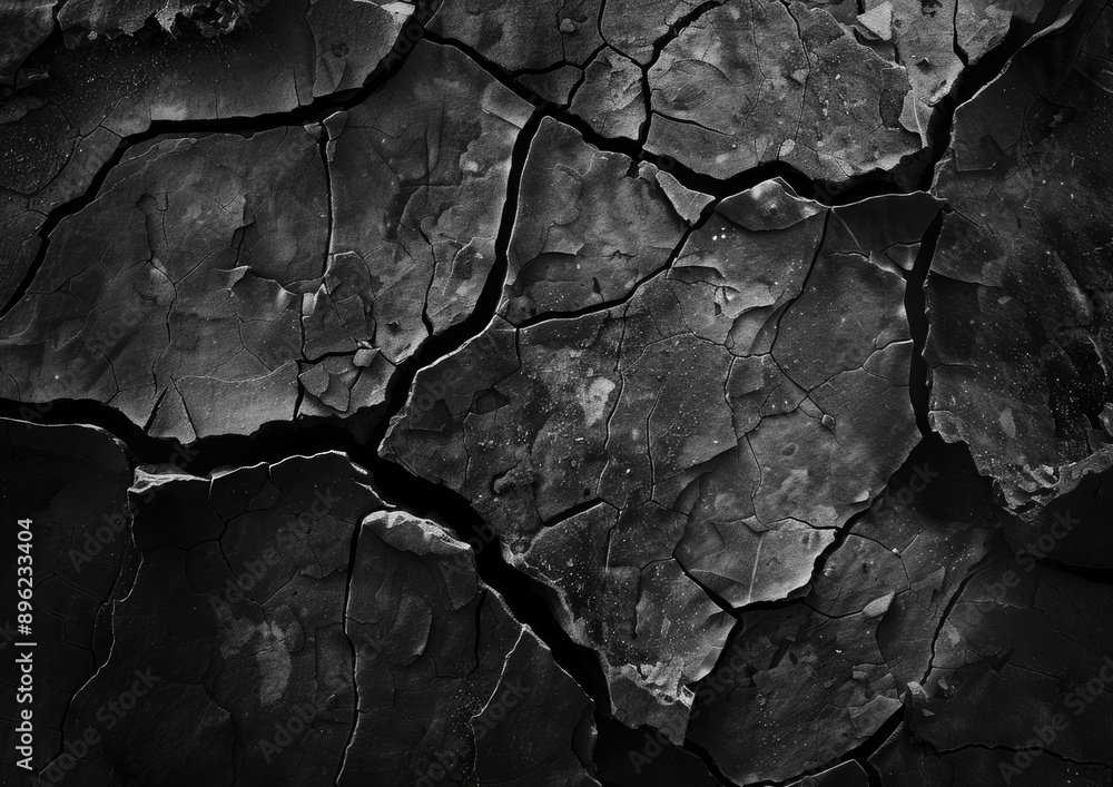 Cracked Black Surface Texture Cracked Black Surface Texture