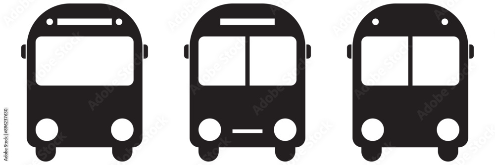 Bus icon vector set Bus icon vector set