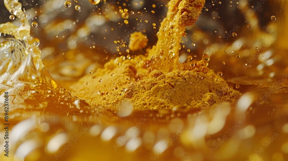Captivating Dissolution of Vibrant Fruit Extract Powder in Flowing Water Captivating Dissolution of Vibrant Fruit Extract Powder in Flowing Water