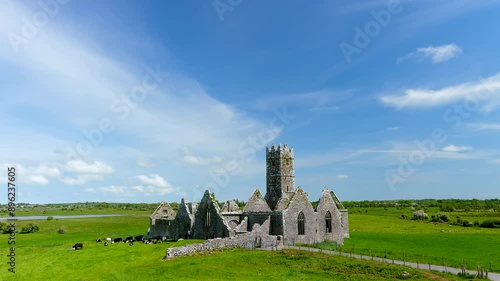 The Ross Errilly Friary or Mainistir an Rois or Rosserelly. Medieval Franciscan friary located near Headford, Co. Galway. One of the best-preserved monastic sites and National Monument of Ireland. photo