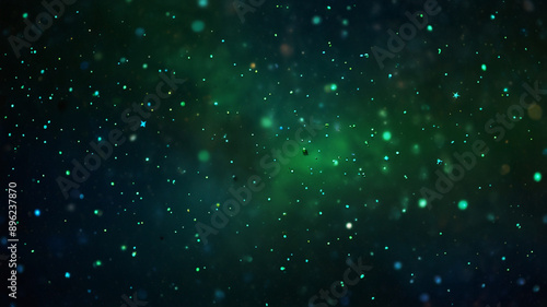 Wallpaper Mural a blurry image of a green and blue background with small stars. Colorful stars background. Green and orange colored stars Torontodigital.ca