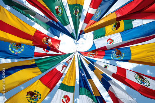 National Hispanic Heritage Month Flags Heart