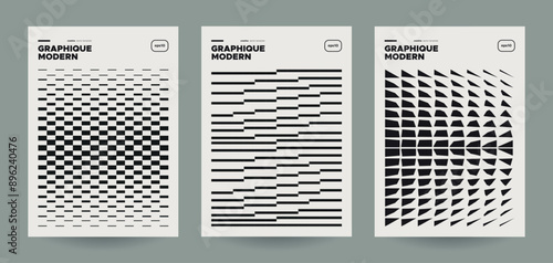 Abstract modern posters set. Minimal vector design.