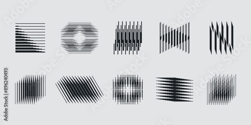 Vector abstract shapes collection made with minimalist geometric forms and graphics elements for poster, cover, art, presentation, prints, fabric, wallpaper and etc.