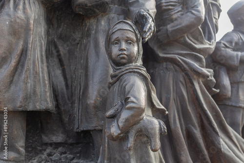 Memorial complex for the victims of deportation in the village of Lilac, Bakhchisarai district. Crimea. Russia. 23.02.2024